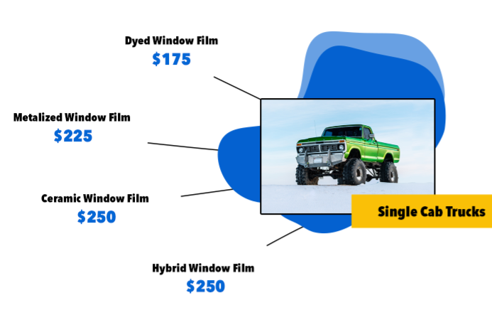 Single Cab Truck Different Tints Cost
